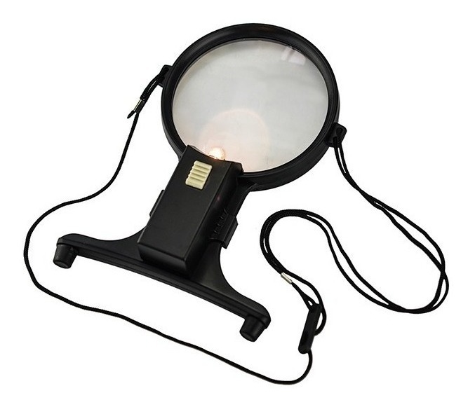 Lupas Manos Libres Con Soporte y Luz Producto