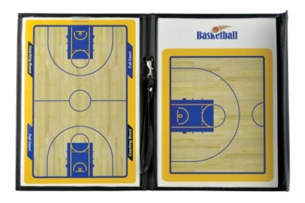 Pizarra Estratégica Basquetbol Tipo Carpeta Negro El Mejor