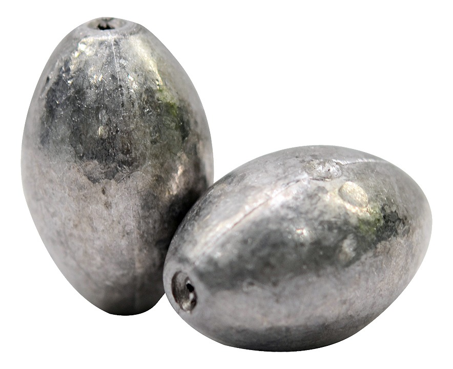 Plomos Pesca Tipo Oliva 150G  6 Pz 1Kg Aprox.