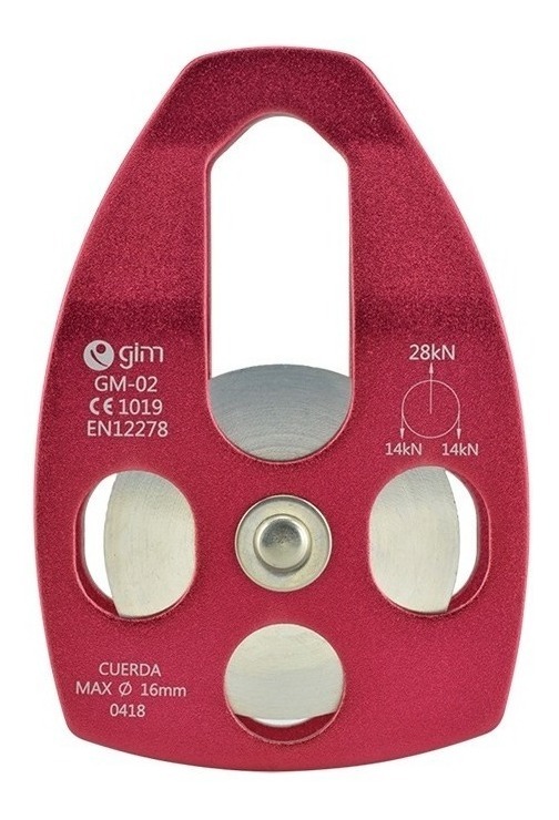 Polea Sencilla Aluminio 28Kn 16Mm Gim-02