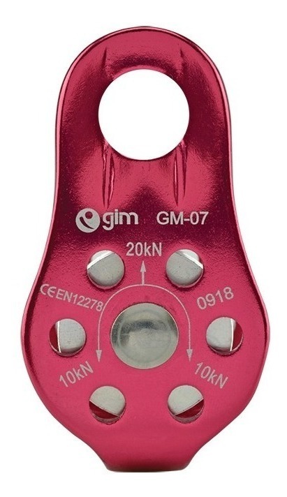 Polea Sencilla Alpinismo Aluminio Sin Balero 20Kn