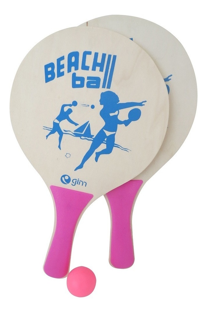 Par De Raquetas Para Playa (1 Pelota) Diametro 18.5x32.5cm
