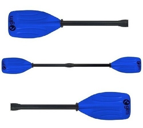 Remo Doble De Aluminio Para Kayak Infantil Lancha Azul