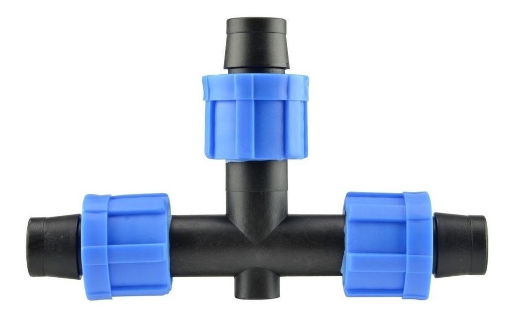 Conexión T para Riego por Goteo 17mm Microtubo