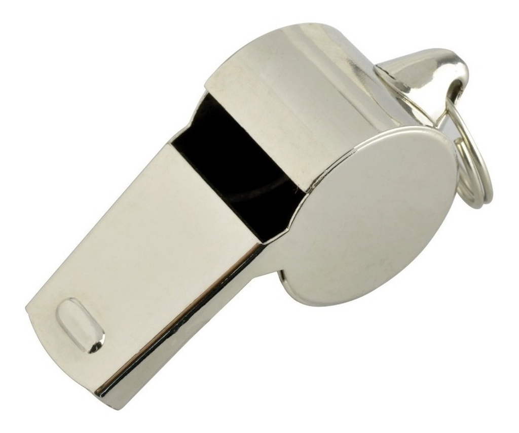 Silbato Metalico Largo 4.5 Cm Caja De 12 Piezas Oferta