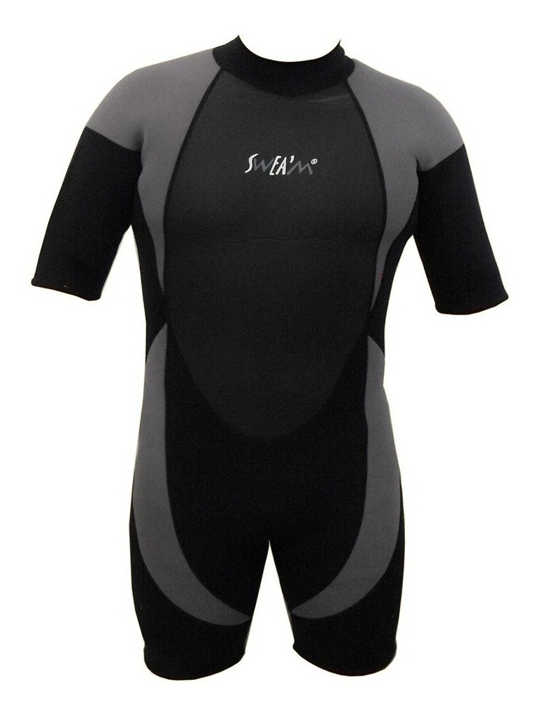 Traje Corto de Neopreno Buceo Natación Negro, GIM