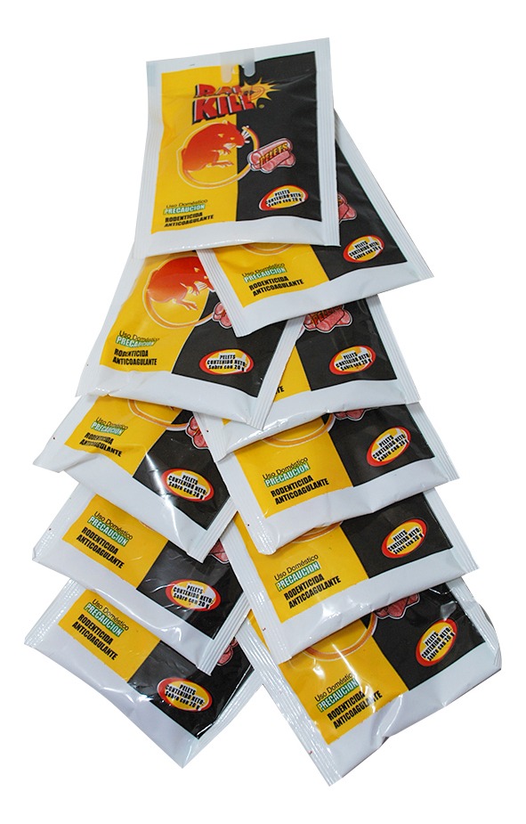 [GM-15VENENO002SM] Veneno Para Ratas Granulado Tira 20Gr (10 Piezas)