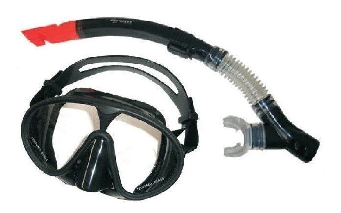 Visor Para Natacion Con Snorkel Cristal Templado Buceo