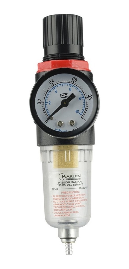 Regulador Presion Aire Con Filtro 1/4 Afrl802-1
