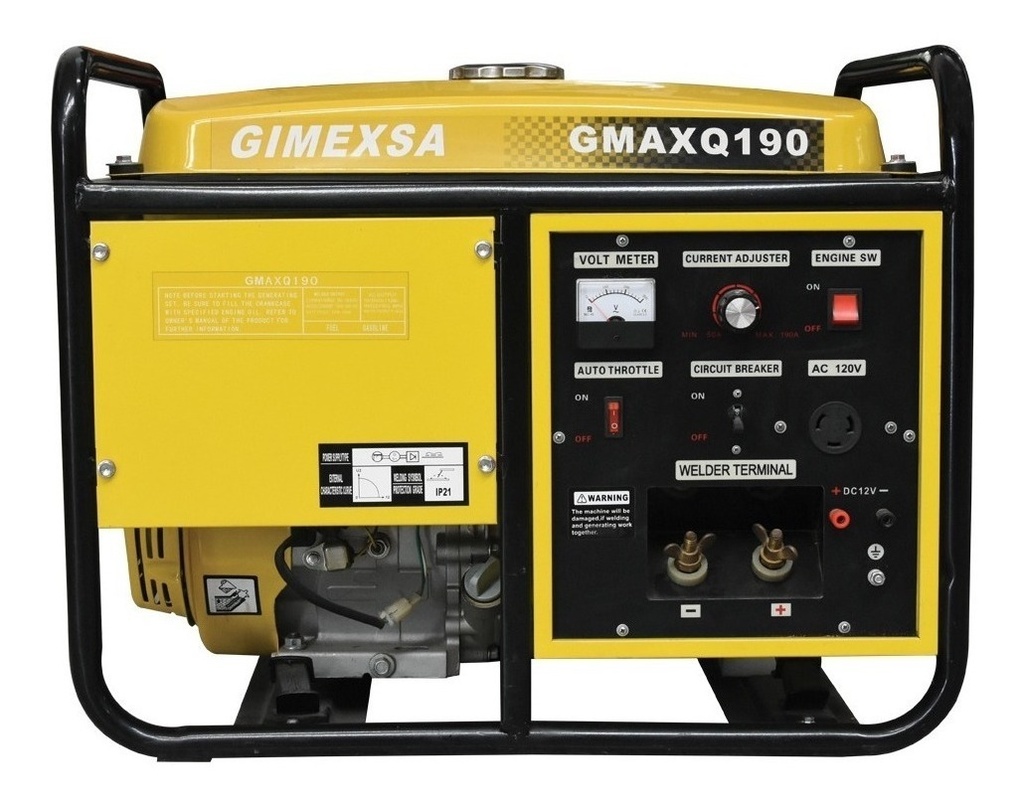Generador/Soldadora Gimaxq190 3.0Kva/120V/60Hz/13Hp