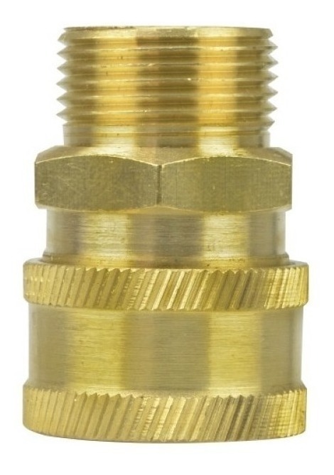 [GM-22HIDROM123CH] Conector QD Bronce 3/8" Macho Quick Disconnect