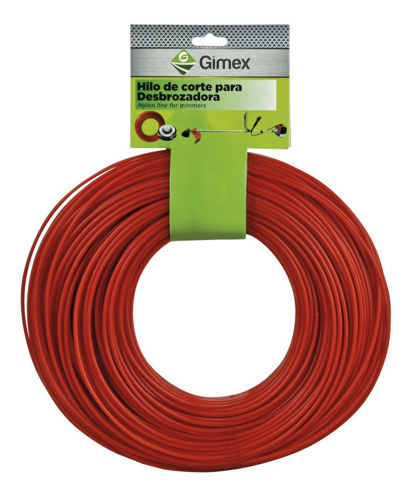 Hilo Para Desbrozadora 2.65Mm (.105) 50M Rojo
