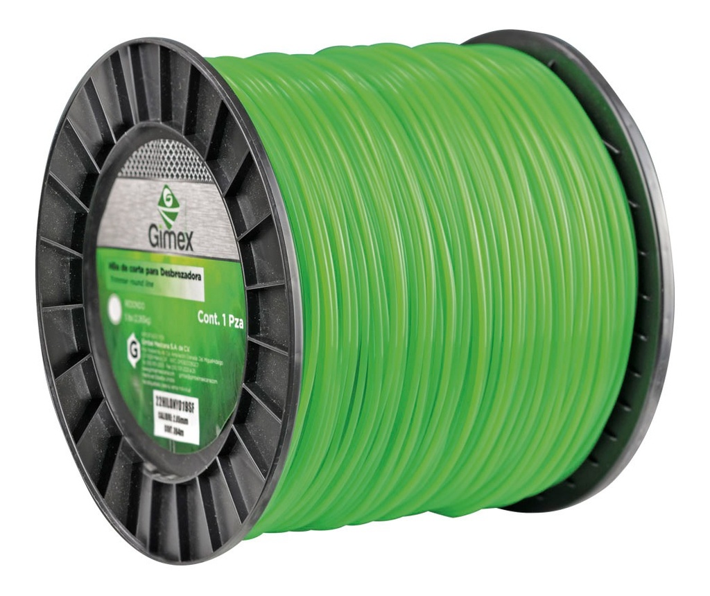 Hilo Para Desbrozadora 5lb 1.60mm (.065) 982m Verde