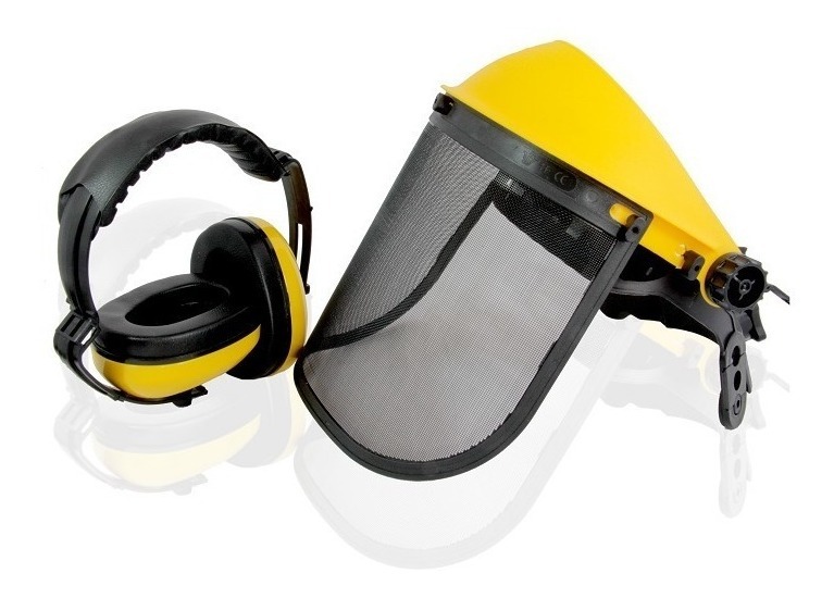 Careta de Seguridad con Malla Metálica y Orejeras