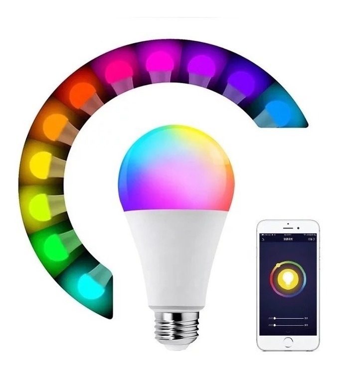 Foco Inteligente Wifi Rgbcw 9w Led E27 Para Alexa Googlehome