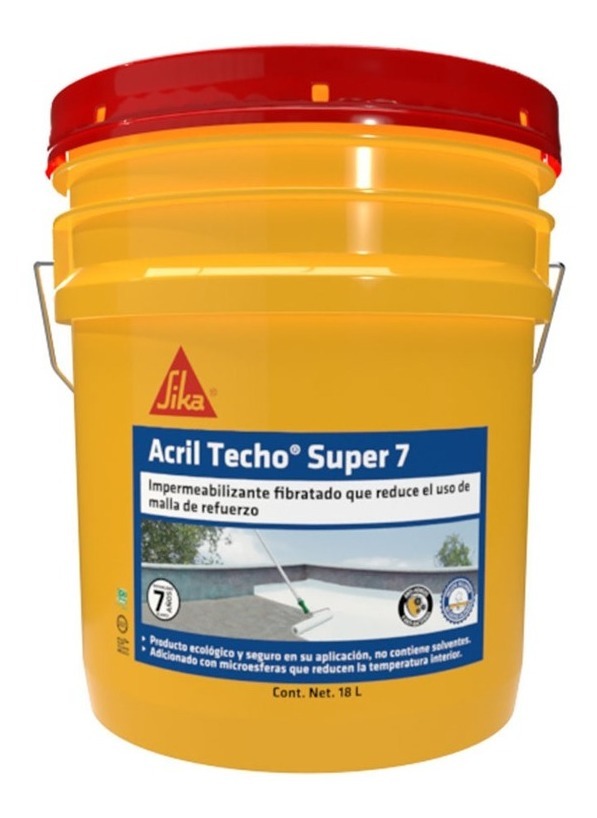 Impermeabilizante Sika Acril Techo Super 7 Años 18L