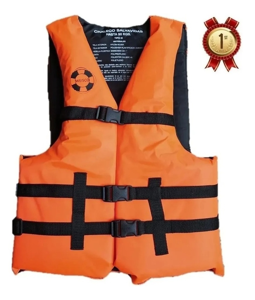 Chaleco Auxiliar Salvavidas Natacion Profesional Adulto Niño TALLA PESO: ADULTO 42 - 44, 110 kgs. weisco