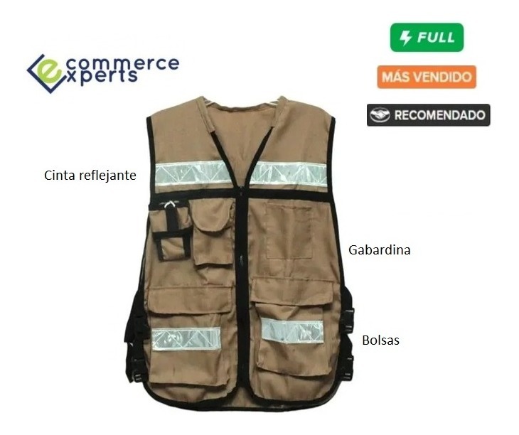 [BE-727013] CHALECO BRIGADISTA CAFÉ