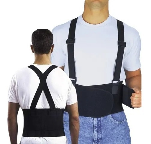 [BE-727037] Faja Cargador Elástica Tirantes Gimnasio Cintura Terapia - S