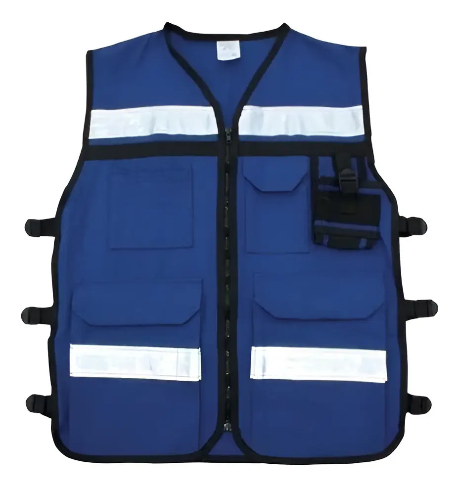 Chaleco Brigadista Reflejante Azul Rey