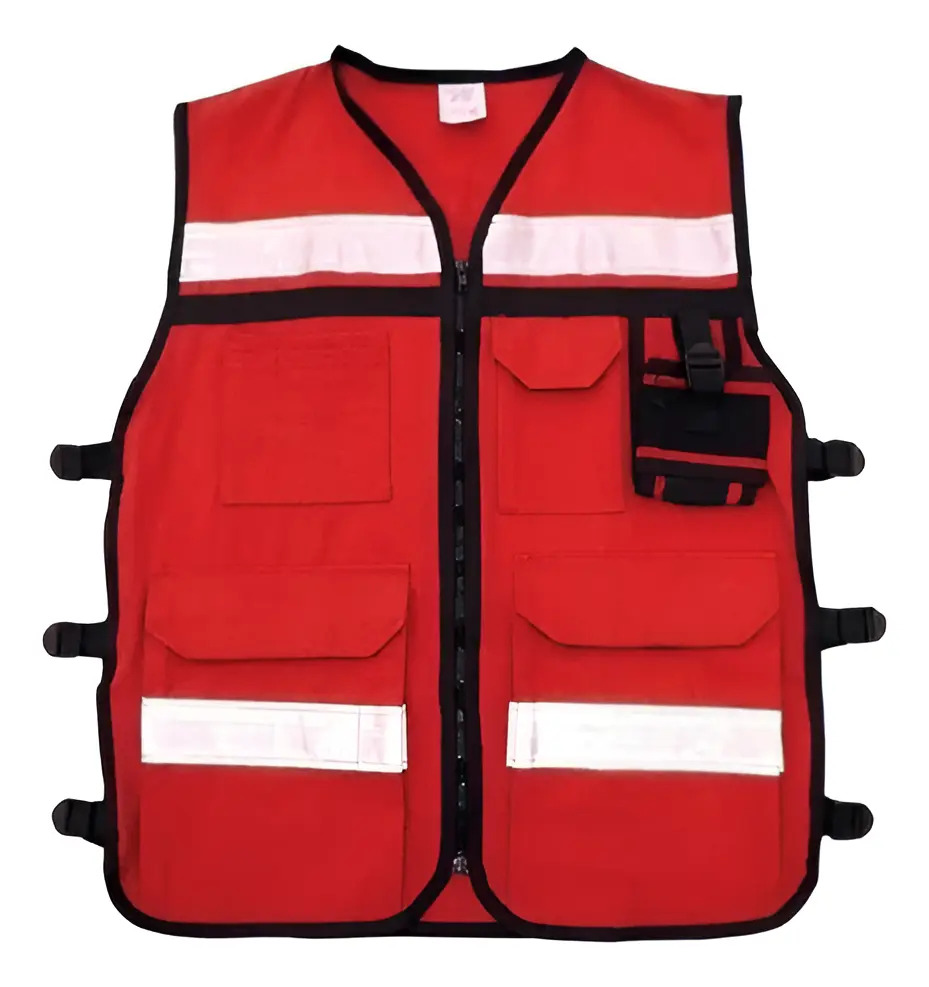 Chaleco Reflejante Textil Rojo