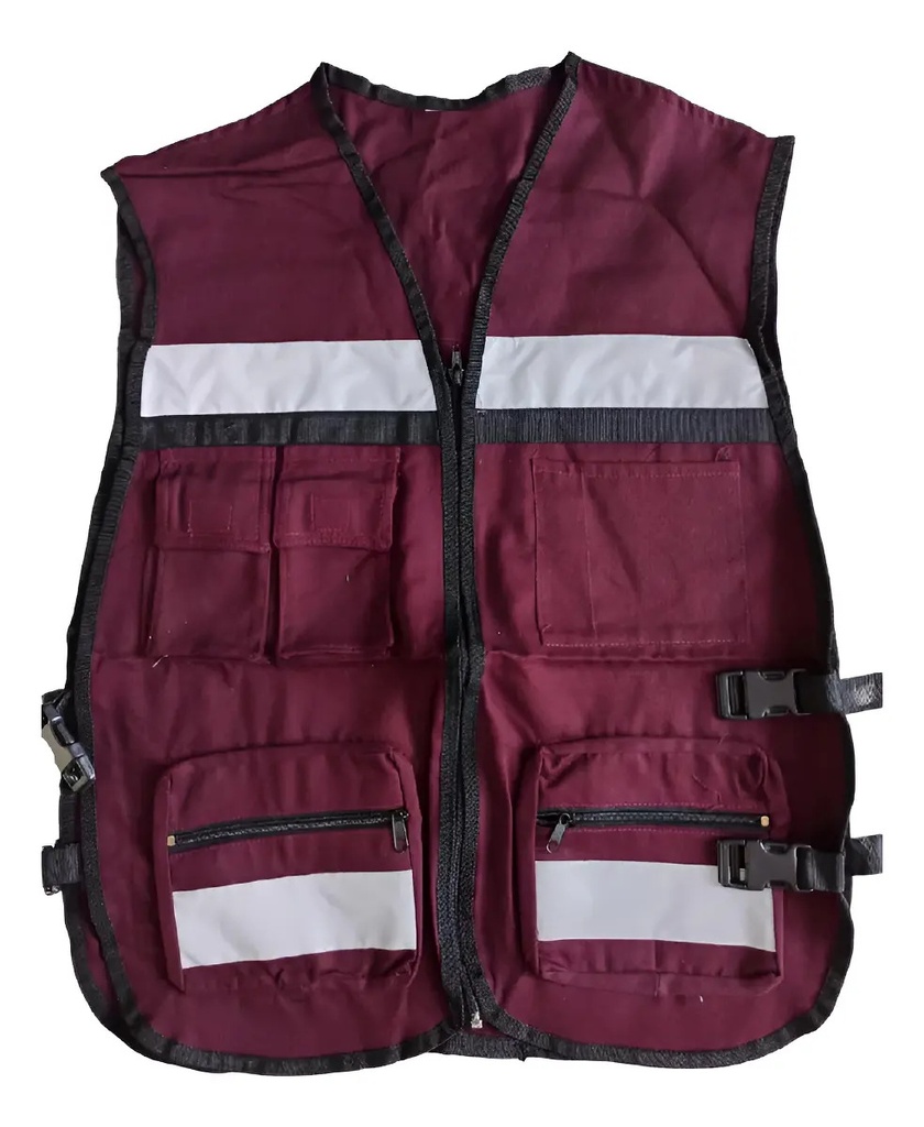 Chaleco Brigadista Vino – Tela Textil