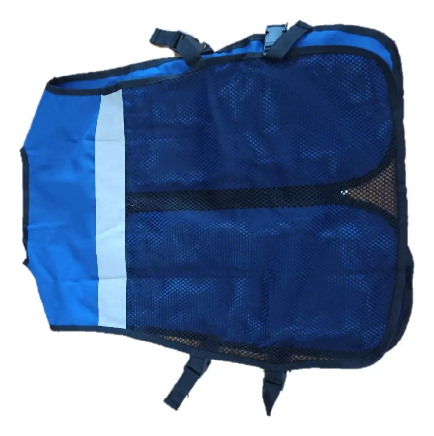 Chaleco Reflejante Malla Textil Azul Rey Con Bandas Reflectivas