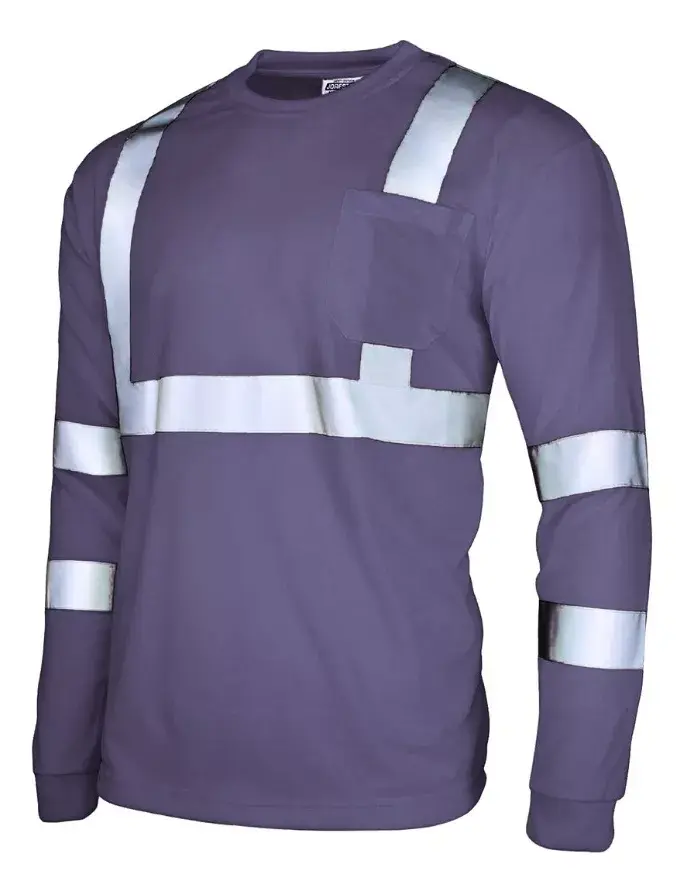 [BL-502AZMCH] Playera Alta Visibilidad Cómoda Manga Larga Reflejante Dry-f-S