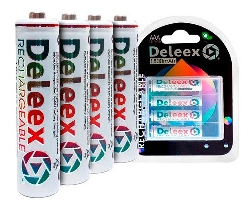 Kit De 4 Pilas Recargables Aaa 1800mah Deleex Green Power
