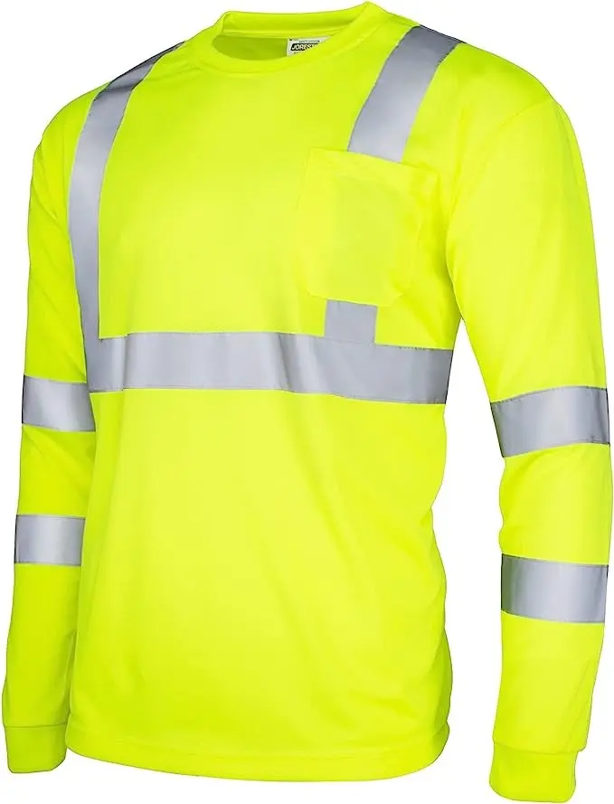 Playera Alta Visibilidad Cómoda Manga Larga Sport Dry-fit - Neon