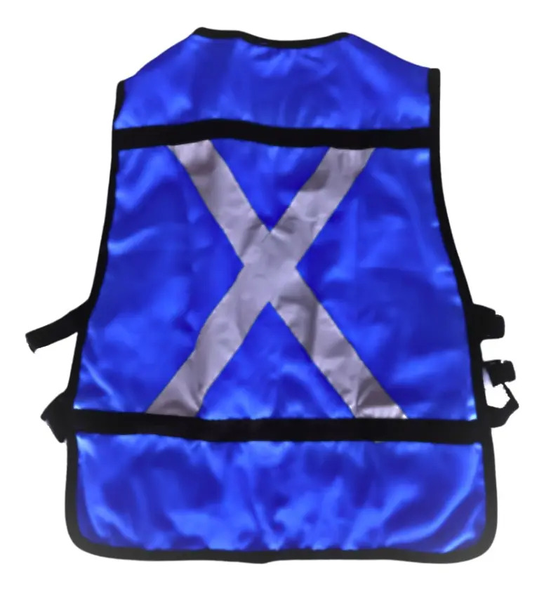 [BL-101AZRX] Chaleco de Seguridad Reflejante Tela Textil Azul Rey WEISCO Alta Visibilidad