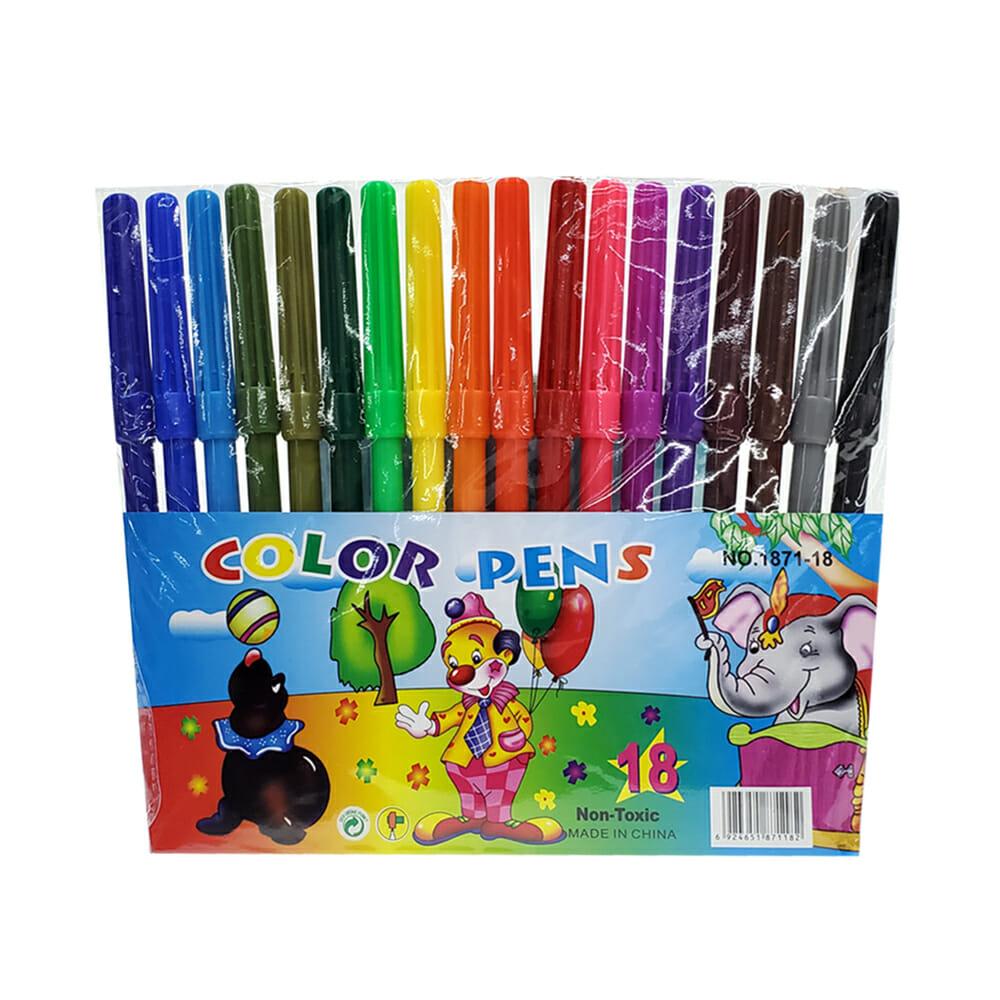 [EB-ST39127] Paquete con 18 Marcadores Plumones Delgados de Colores - Precisión y Creatividad