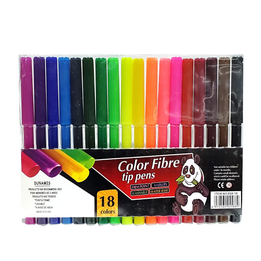 [EB-ST39094] Blíster con 18 Plumones de Colores a Base de Agua - Ideal para Proyectos Creativos