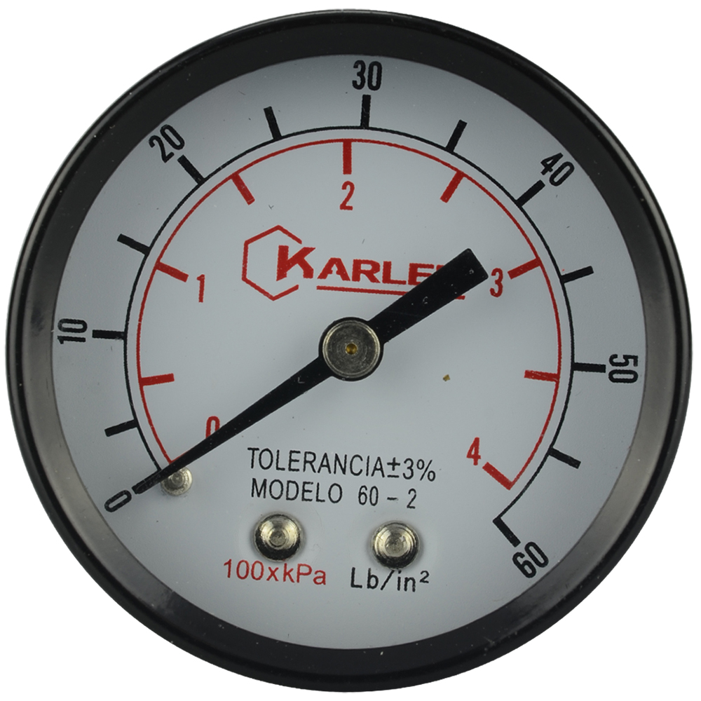 MANOMETRO 2" 100PSI 1/4"NPT CONEXION TRASERA 100-2B