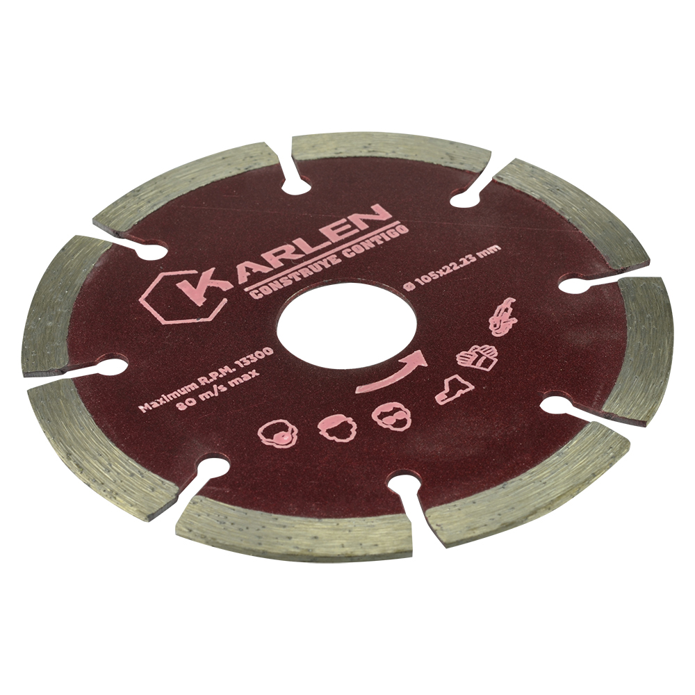 Disco Diamantado Segmentado 110mm Línea Comercial