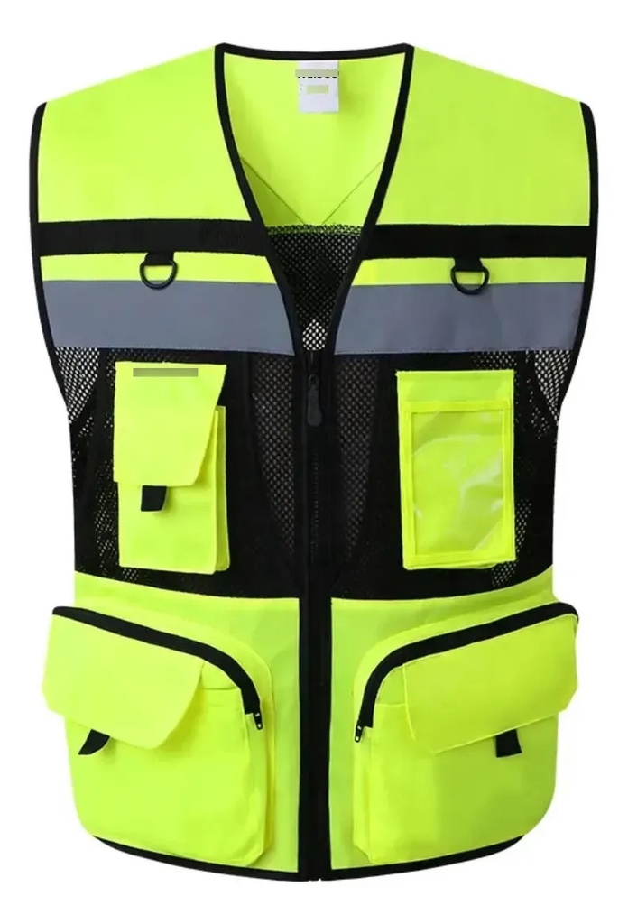 [BL-100-106XL-NEON] Chaleco de Seguridad Reflejante Malla Transpirable Neón Talla XG WEISCO Alta Visibilidad