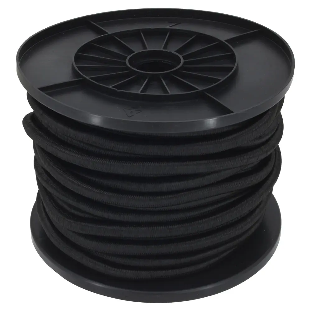 Cuerda Elástica Negra Carrete de 10mm