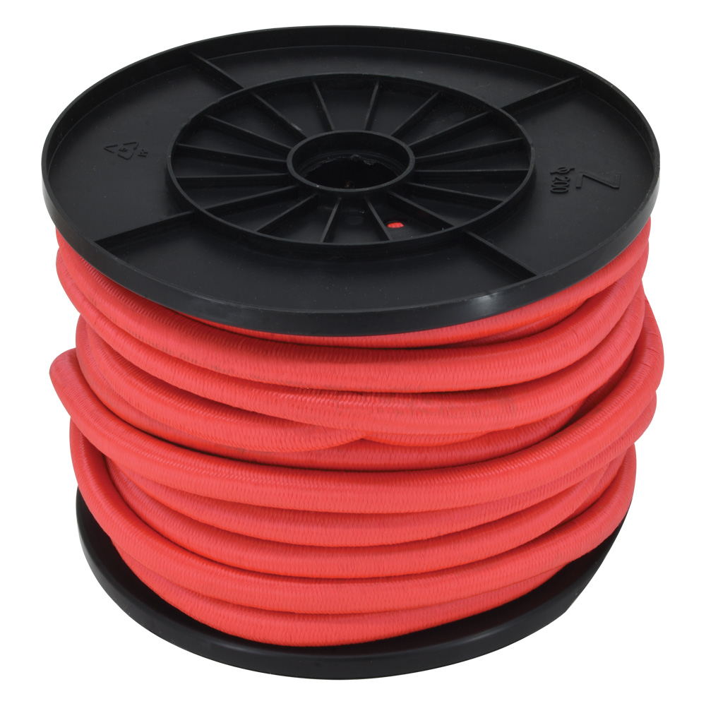 CUERDA ELASTICA COLOR ROJO CARRETE DE 11.5MMX26.95M APROX.