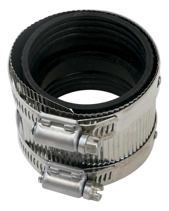 ABRAZADERA INOXIDABLE DOBLE CON NEOPRENO 2"; 55MM"