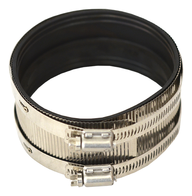 Abrazadera Inox Doble con Neopreno 4" (55mm)