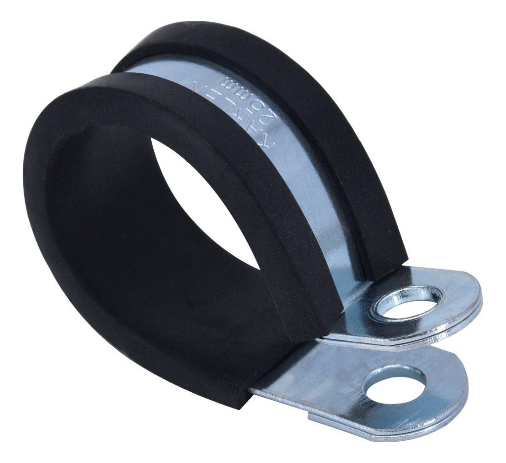 Abrazadera De Acero Galvanizado Con Proteccion De Hule 15Mm 032"