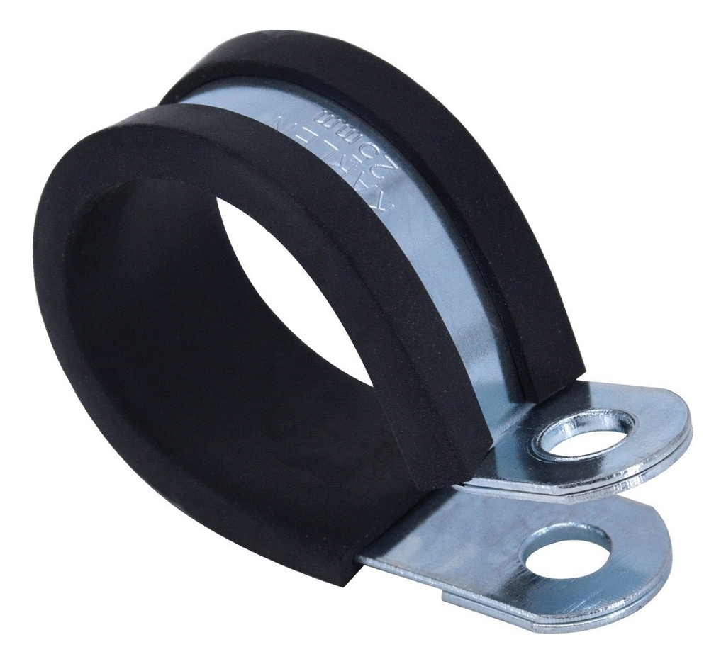 ABRAZADERA DE ACERO INOXIDABLE 304 CON PROTECCION DE HULE 15mm  ?32