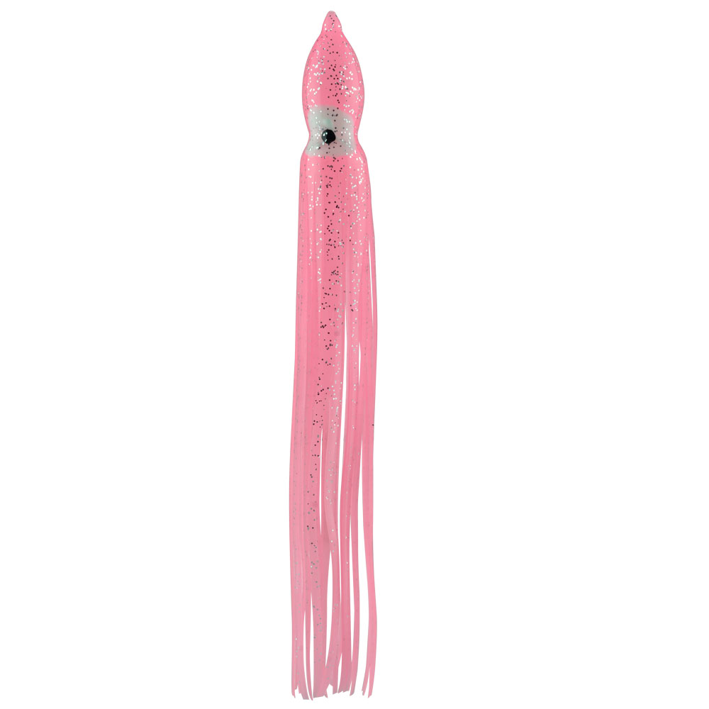 Señuelo Para Pesca "octopus" Rosa Luminoso y Brilloso 240MM (5 Piezas)