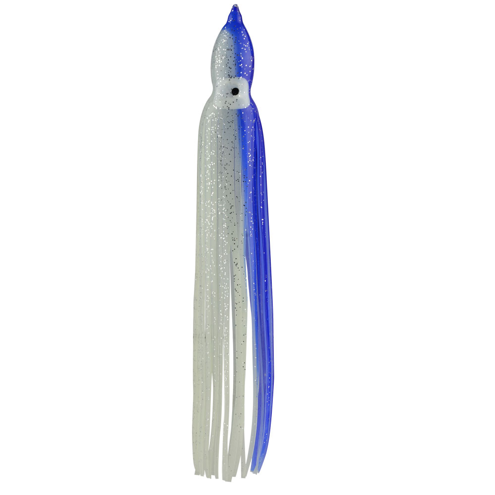 Señuelo Para Pesca "octopus" Azul Luminoso y Brilloso 240MM (5 Piezas)