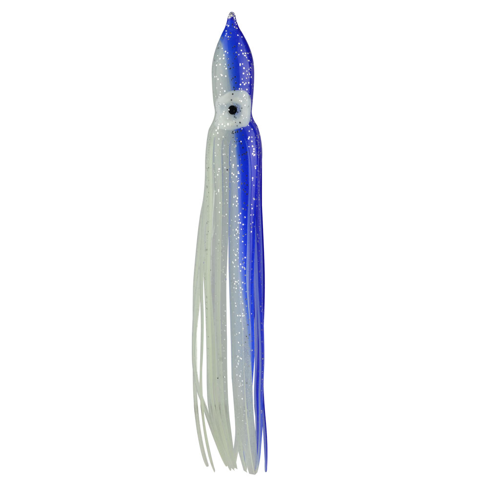 SEÑUELO PARA PESCA "OCTOPUS" NARANJA LUMINOSO Y BRILLOSO 180MM (5PIEZAS)