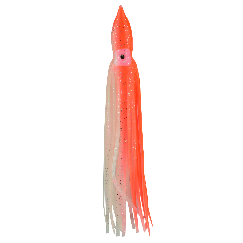 SEÑUELO PARA PESCA "OCTOPUS" LUMINOSO VERDE Y BRILLOSO 180MM (5 PIEZAS)
