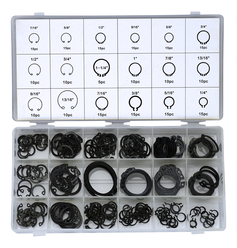 JUEGO ANILLOS DE RETENCION SURTIDOS (225 PIEZAS)