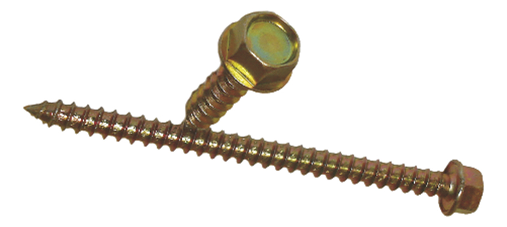 [GM-14TORNIL497CH] PIJA CAB.HEX. GALV. DORADO   14-10X1"