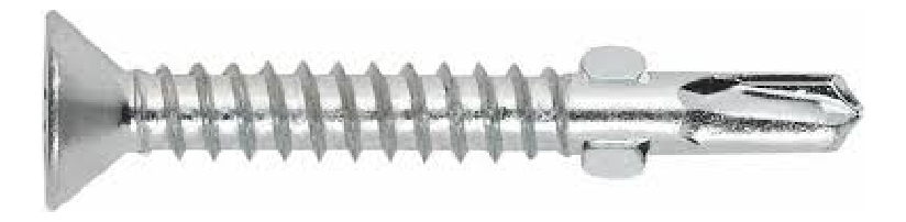 Pija Cabeza Plana Punta Broca Galv. con Alas 10-16×1-1/4" (100 Pzas)