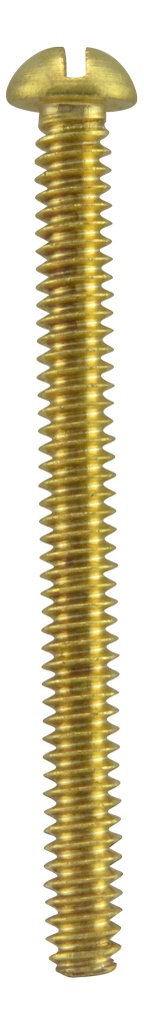 TORNILLO CABEZA REDONDA DE LATON 1/8"X3/8" (100 PIEZAS)